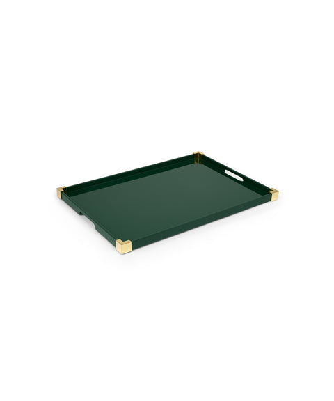 CORNERS TRAY - UNLACQUERED POLISHED BRASS