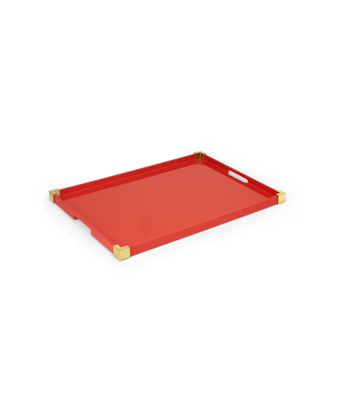 CORNERS TRAY - UNLACQUERED POLISHED BRASS