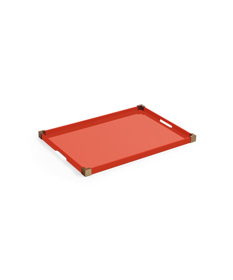 CORNERS TRAY - ANTIQUE BRASS